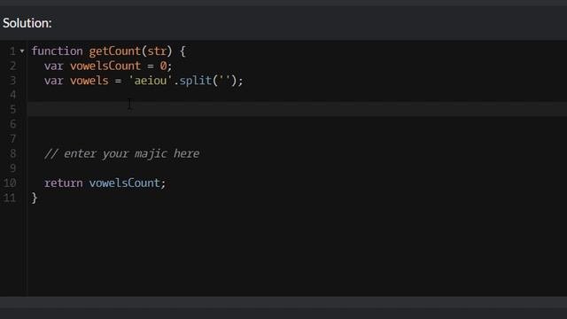 Problems Solving Using JS In Arabic - #6  Vowels Count