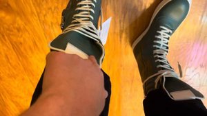 Rick Owens Cargobasket milk/teal - обзор / на ноге/ сравниваем с geobasket