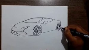 Как нарисовать Ламборгини.How to draw Lamborghini