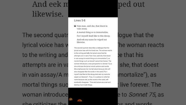 line to line explanation of the sonnet one day I wrote her name смотреть онлайн