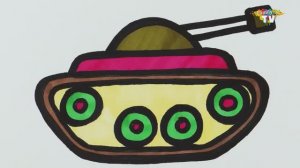 Рисуем танк, трактор, чайник и зубную пасту с шеткой! Раскраска для детей и малышей! Давайте рисоват