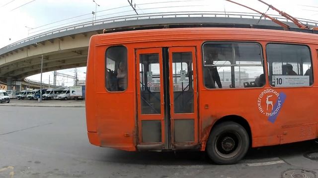 Нижний Новгород. Троллейбус ЛИАЗ-5280 2305 маршрута №10. 01 мая 2023 смотреть онлайн