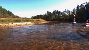 SUP сплав по реке Лух в сентябре. Водный поход 60 километров за один день на САПе. Короткая версия.