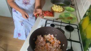 Убираю мешки и отеки под глазами. Простой и вкусный обед.