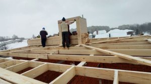 Монтаж кровли. Лаги потолочные/ стропила/ обрешетка. Крыша для Бориса. часть 1.