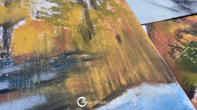 Осенние пейзажи сухой пастелью | Как рисовать пастелью | Пастель для новичков