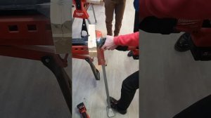 milwaukee m18 csx ( 2720 ) sawzall cutting bolt in wood with milwaukee ax sawzall blade