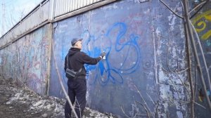 ГРАФФИТИ ВЛОГ | Рисую без скетча на стене