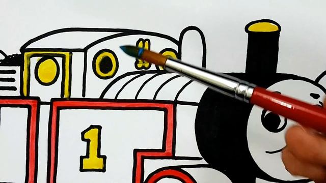 How to draw Thomas train . learn colors easy drawing painting coloring pages for kids Tim Tim TV