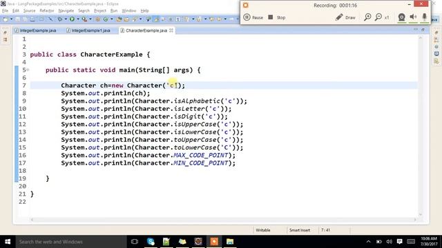 What is Character Wrapper Class in Java Language?.