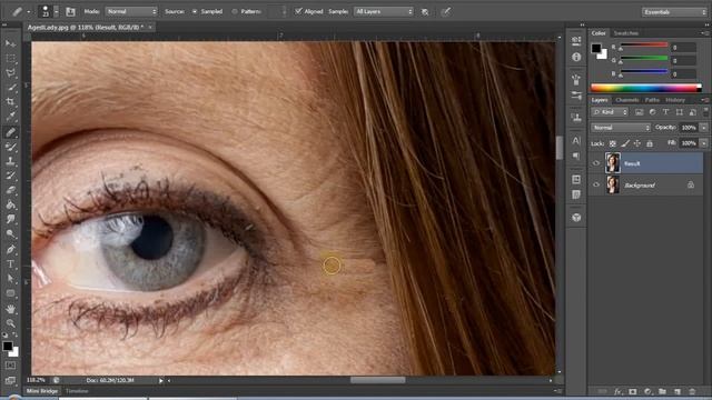 Removing Face Wrinkles or Aged to Young - 7 - Adobe Photo Shop Cs6 смотреть онлайн
