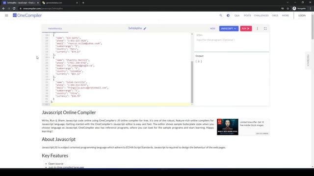 Javascript - Array Filter Method - Filter Object of Array