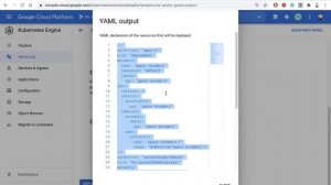21. Generating Kubernetes Configuration using the GKE Console