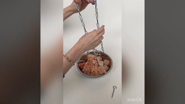 Гималайская соль для бани и сауны. Чаша подвес. Испаритель. Ароматизатор