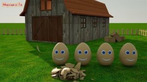 Учим цвета Разноцветные яйца на ферме (Перезалив)