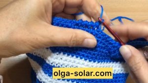 Как вязать рачий шаг крючком, для обвязки края сумки #olgasolar