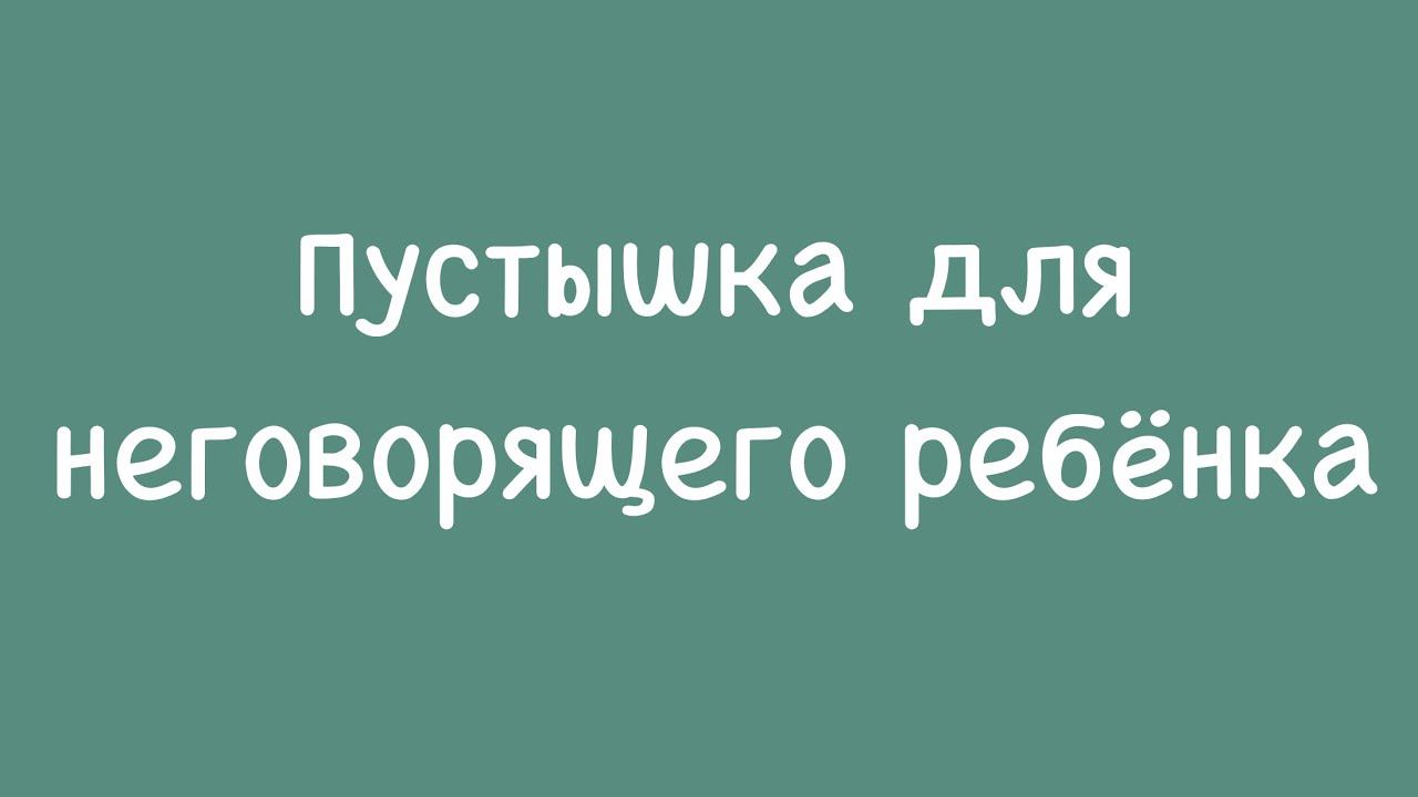 Пустышка для неговорящего ребёнка 1,9 г.