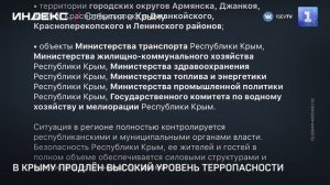 В Крыму продлён высокий уровень терропасности