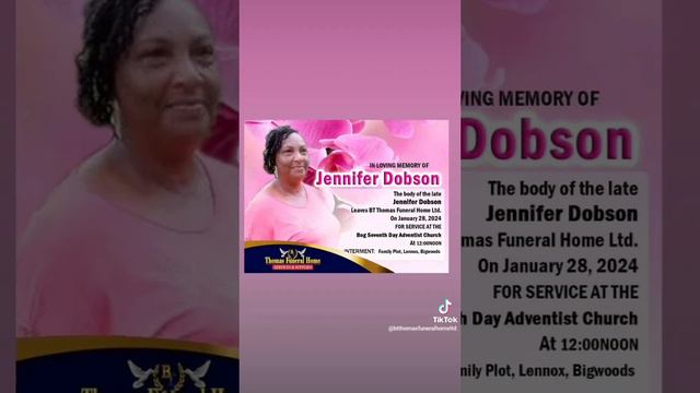 funeral service Mrs Jennifer  Dobson 💔