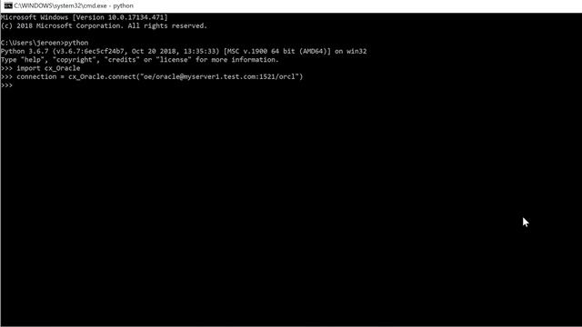 How connect to an Oracle database from Python