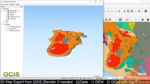 QGIS 3d export
