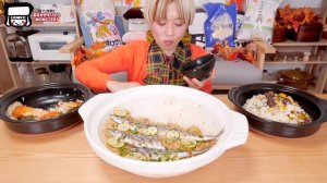 【大食い】5kg「究極！炊き込みご飯」土鍋で！鮭バター・さんま・いも🍠くり🌰なんきん🎃【ロシアン佐藤】【RussianSato】