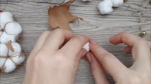 Цветок хлопка своими руками/ DIY/cotton flower