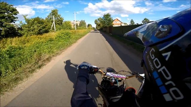 Как я перевернулся на заднем/Неуспел нажать дублер заднего тормоза/IRBIS TTR на заднем.