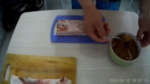 Рецепт "Сало в духовке"