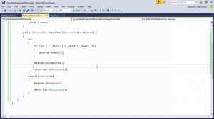 6)  Rx.NET: Implementing the IObservable interface