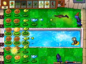 Plants vs Zombies / Adventure 1 Pool 6 / Растения против Зомби / Прохождение