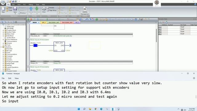 Incremental encoder connect with PLC S7-200 Smart full tutorial