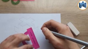 Построение куба в изометрической проекции [drawing of a cube isometry projection]