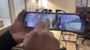 MARDS Обзор видеорегистратор зеркало с тремя камерами-перед, салон, зад и Wi-Fi
