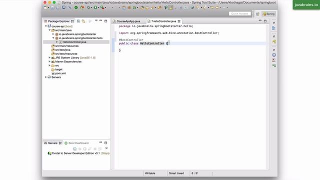 Spring Boot Quick Start 11 - Adding a REST Controller смотреть онлайн