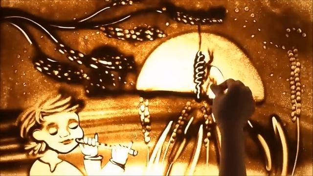 Alizbar  AnnSannat The butterfly Песочная анимация Сказка  Маша Баечни  Бабочка Irish music