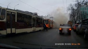 В Туле заискрил трамвай