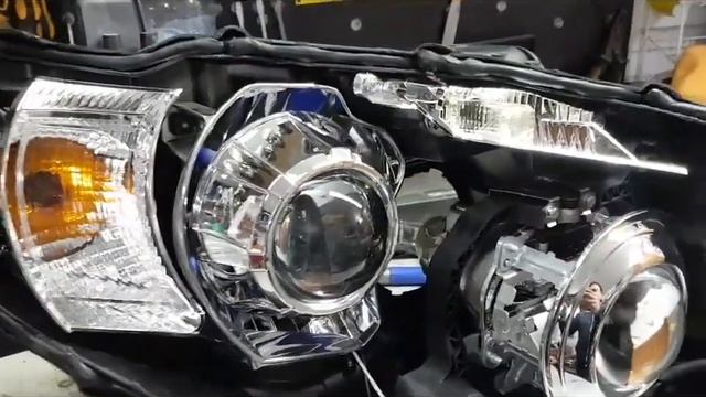 Lexus RX. Кватроксенон. Установка второй линзы в секцию дальнего света. смотреть онлайн