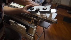 Заправка платингующей нити на Silver Reed sk840/srp60n