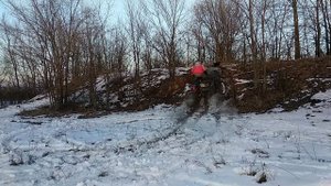 Зимняя покатушка на мотоцикле Днепр МТ-16.