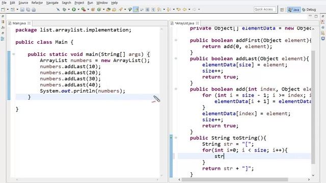 ArrayList - java 구현 4 - toString смотреть онлайн