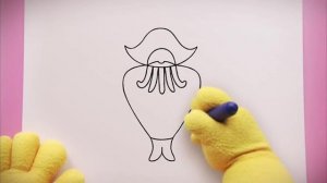 Каракули. Серия 23 - Как нарисовать пирата. Обучающие мультфильмы для малышей