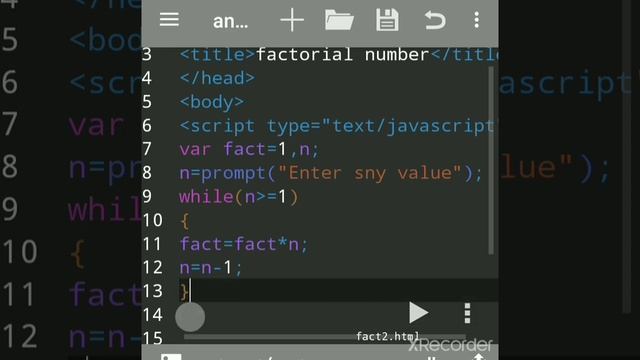 Find Factorial Of a Given Number in JavaScript | JavaScript Program for finding Factorial | anWrite