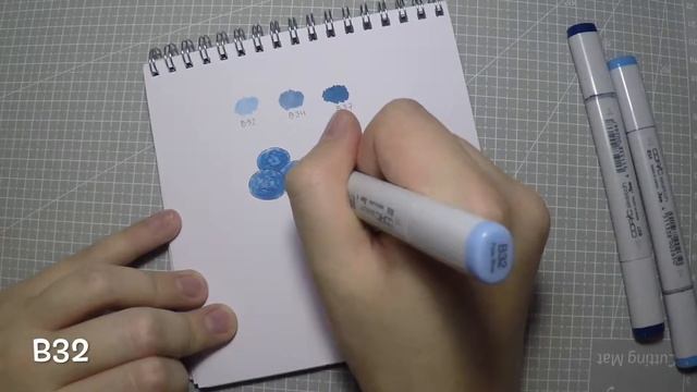 Урок 2 - Смешивание цветов маркеров Copic. Рисуем голубику.