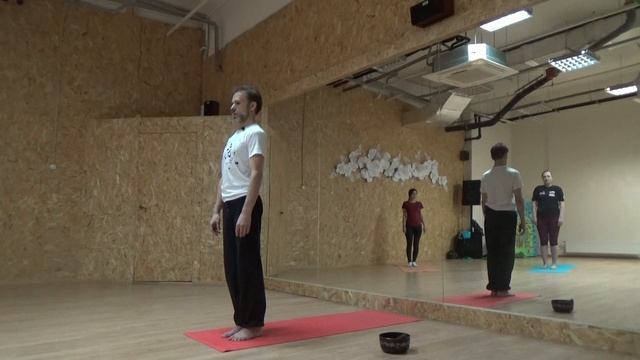 Тадасана, поза горы, отрывок из вечерней практики