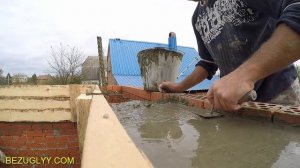 Заливка Армопояса. 1 м3 бетона за один день в одиночку. Мой личный рекорд!