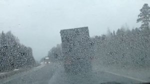 Oбгон во время дождя без дворников