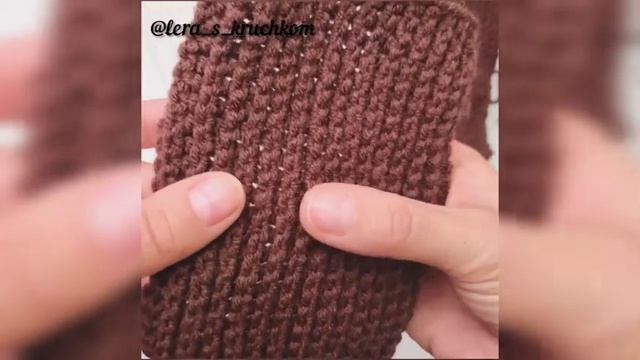 Вяжем митенки тунисским крючком