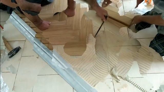 Укладка паркета &quot;Английская елка&quot;
