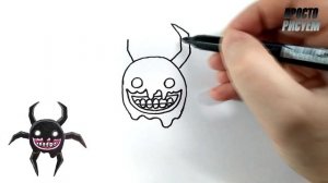 Как нарисовать Скрич, Визг из Roblox Двери